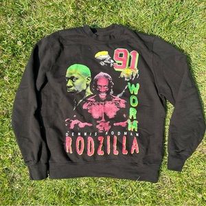 Rare Vintage Dennis Rodman Sweatshirt Chicago Bulls NBA